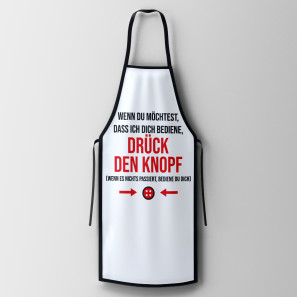 DRÜCK DEN KNOPF LATZSCHÜRZE