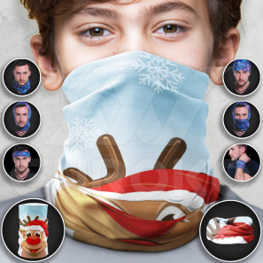 Schlauchschal mit Weihnachtsmotiven 4