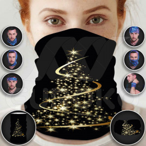 Schlauchschal mit Weihnachtsmotiven 2