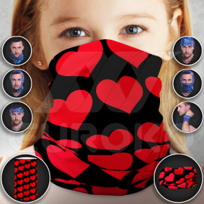 Tube Scarf for Kids Heart
