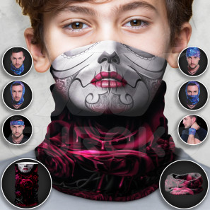 Schlauchschal Rose für Kinder