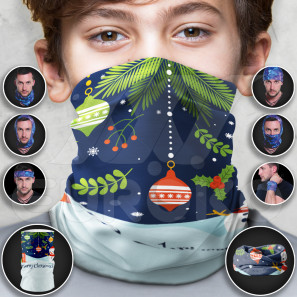 Schlauchschal mit Weihnachtsmotiven 5