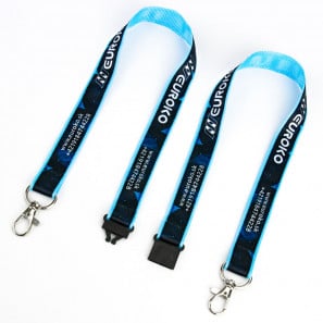 Lanyard mit zwei Karabinerhaken und mit Sicherheitsverschluss premium