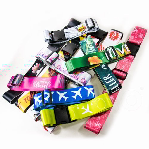 Gemusterte Kofferbänder